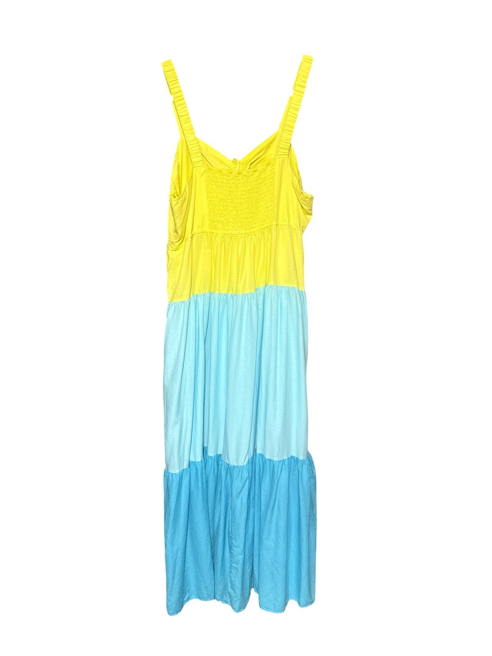 Terra & Sky Colorblock Tiered Maxi Dress - Picture 3 of 4